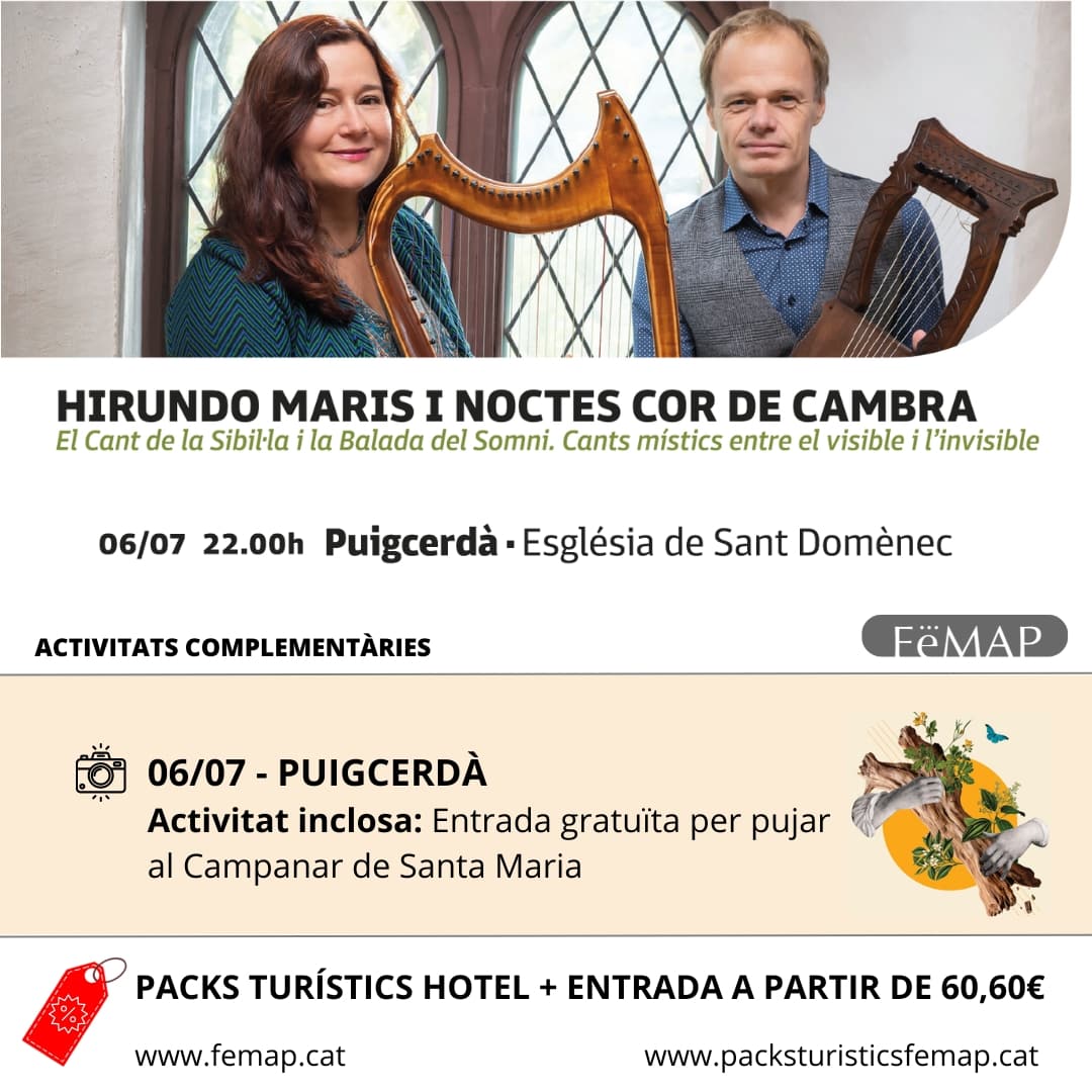 No us podeu perdre el concert de demà de Hirundo Maris i Noctes Cor de Cambra a Puigcerdà!

Entrades i packs turistics a femap.cat