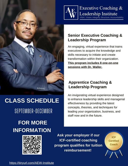 NextStepAssoc's tweet photo. The AEW Executive Coaching &amp; Leadership Institute is a 21st-century innovative model designed for individuals seeking to cultivate their desire to lead and for institutional and organizational leaders seeking to build and/or strengthen their team’s ability to perform. https://t.co/JEqY1rde02
