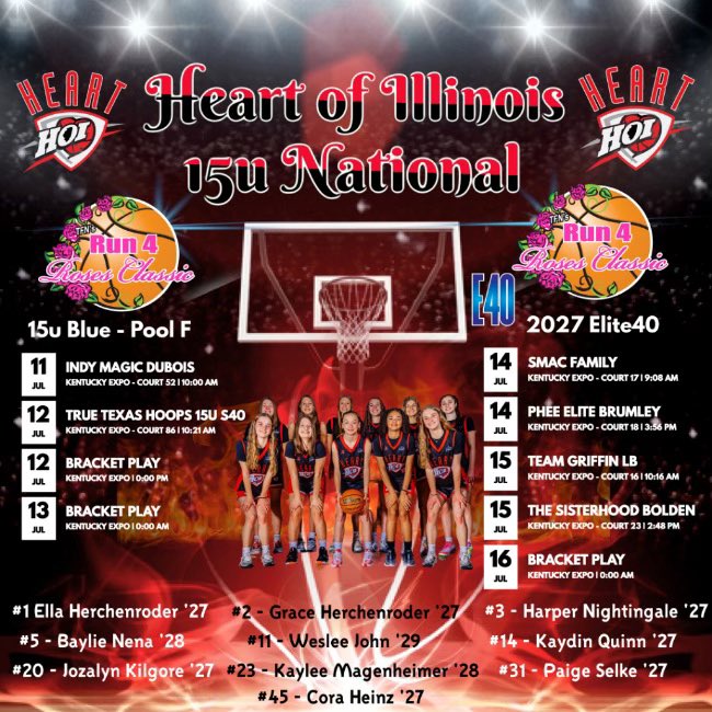 WesleeJ2's tweet image. 15u schedule for Kentucky. Excited to play!