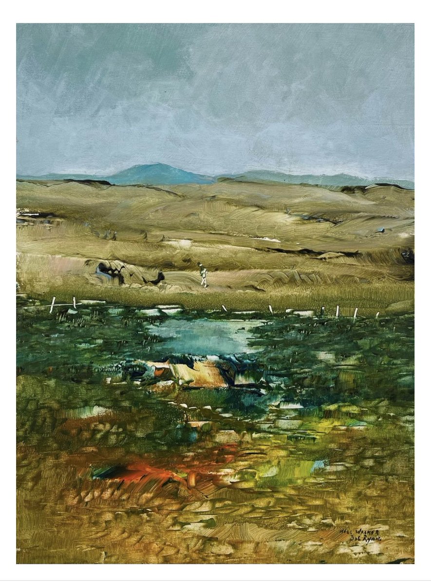 EamonRyan's tweet photo. We opened an exhibition of my father Bob Ryan late paintings in the Taylor Gallery last night. Proceeds from sales are going to https://t.co/uvuqDSbKiT. The paintings can be seen in the gallery for the next two weeks or online here: https://t.co/K5gnkDz2B6 #HillWalker https://t.co/ebozTXmTSk