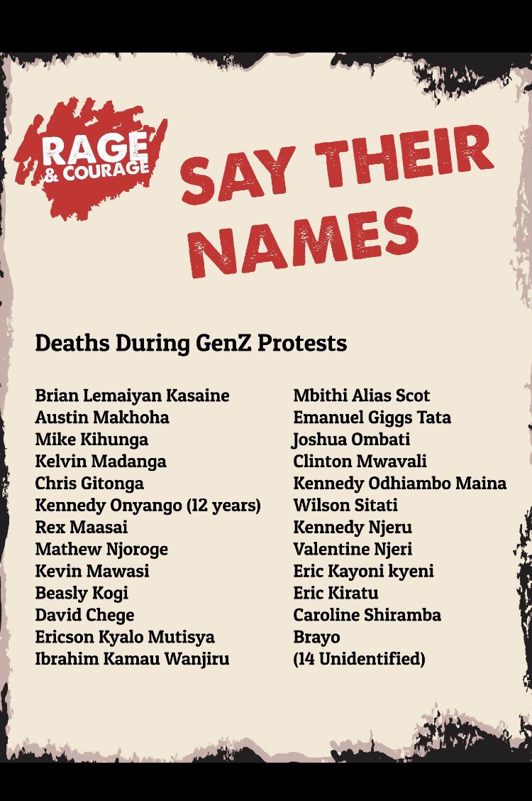 Mashujaa wa Kenya. Paid the highest price. Forever in our hearts. ✊🏽✊🏽✊🏽