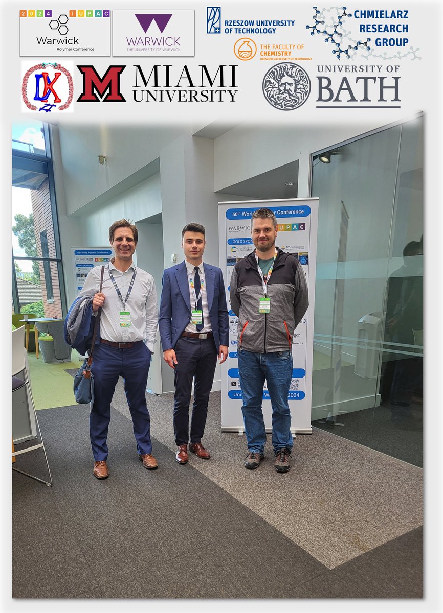 Chmielarz Research Group (@chmielarz_group) on Twitter photo <a href="/Macro2024/">IUPAC Macro2024 Conference-University of Warwick</a> <a href="/uniofwarwick/">University of Warwick</a> surprises again❗️ Prof. <a href="/Pawel_Chmielarz/">Paweł Chmielarz</a> had the pleasure to meet old friends 🤝Prof. @PolyKonkol <a href="/KonkolGroup/">Konkolewicz Polymer Group</a> @mu_chem & Prof. Maciej Kopeć from <a href="/UniofBath/">University of Bath</a>, 1⃣0⃣ years after his first stay in <a href="/MatyPolymerLab/">Matyjaszewski Lab</a> at <a href="/CarnegieMellon/">Carnegie Mellon University</a>👨🔬 It was nice to see you❗️ <a href="/Macro2024/">IUPAC Macro2024 Conference-University of Warwick</a> <a href="/uniofwarwick/">University of Warwick</a> surprises again❗️ Prof. <a href="/Pawel_Chmielarz/">Paweł Chmielarz</a> had the pleasure to meet old friends 🤝Prof. @PolyKonkol <a href="/KonkolGroup/">Konkolewicz Polymer Group</a> @mu_chem & Prof. Maciej Kopeć from <a href="/UniofBath/">University of Bath</a>, 1⃣0⃣ years after his first stay in <a href="/MatyPolymerLab/">Matyjaszewski Lab</a> at <a href="/CarnegieMellon/">Carnegie Mellon University</a>👨🔬 It was nice to see you❗️