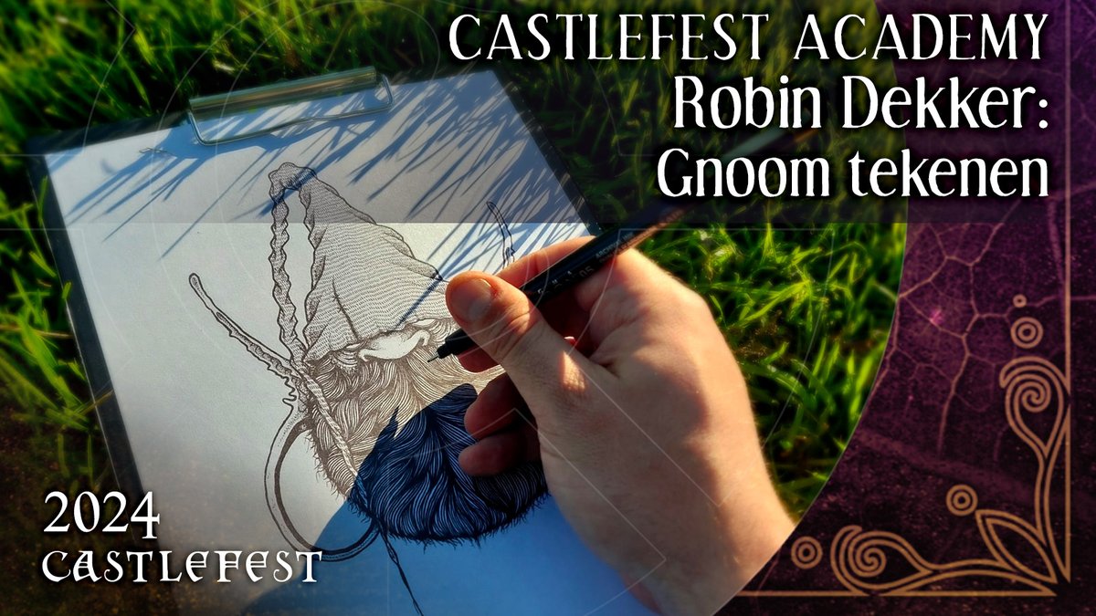 Hou je van tekenen maar weet je niet waar te beginnen? Dan is deze workshop van kunstenaar Tovenaar (Robin Dekker) iets voor jou!
Hij helpt je op weg met het bedenken en tekenen van één van de meest geliefde mythische wezens: de Gnoom.
Meld je hier aan: bit.ly/CF24Gnoom