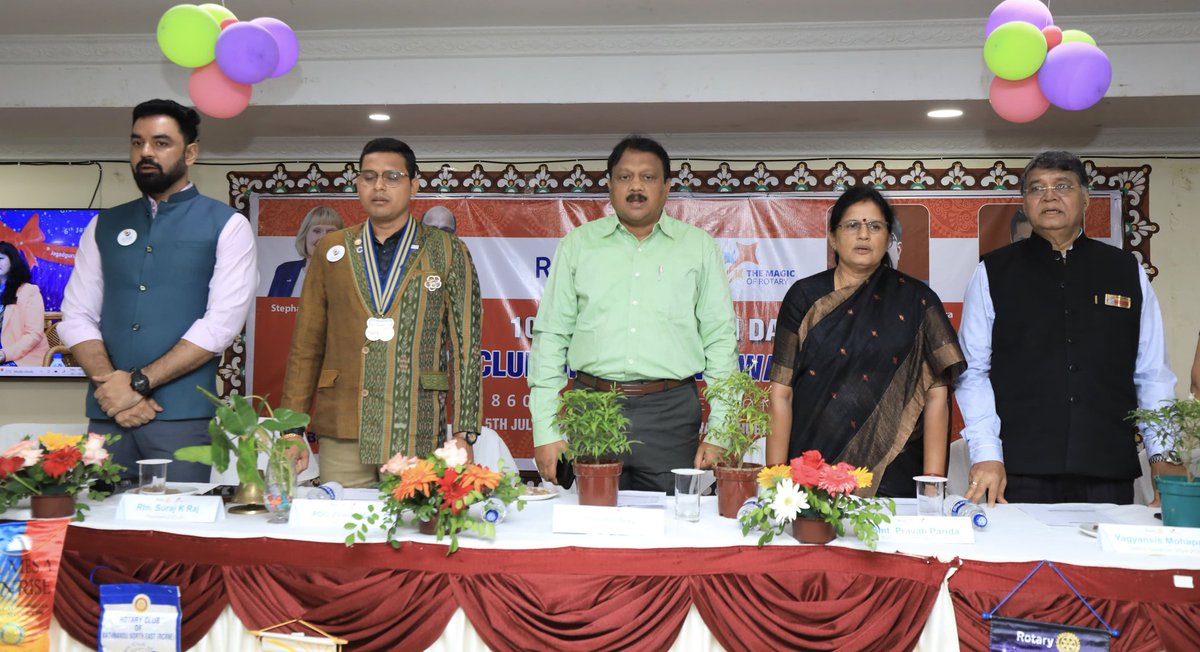 PravatiPOdisha's tweet photo. Delighted to join the Rotary Club of Bhubaneswar Meadows for their 10th Installation Ceremony at @otdcltd Panathnivas. 

And Also celebrating a legacy of service and looking forward to a future of impactful community projects.
@odisha_tourism https://t.co/Z5RwyWMeXk