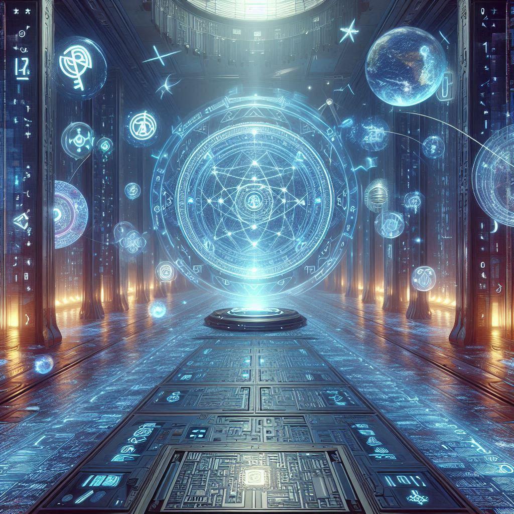 Kekdiva's tweet photo. A futuristic world where ancient symbols unlock hidden powers, guided by AI entities with mystical knowledge

#futureworld
#TechnoGlyph
#AIentities
#AI
#mystical
#hiddenpower

https://t.co/pbGpL74OuR https://t.co/e7DlW82O3n