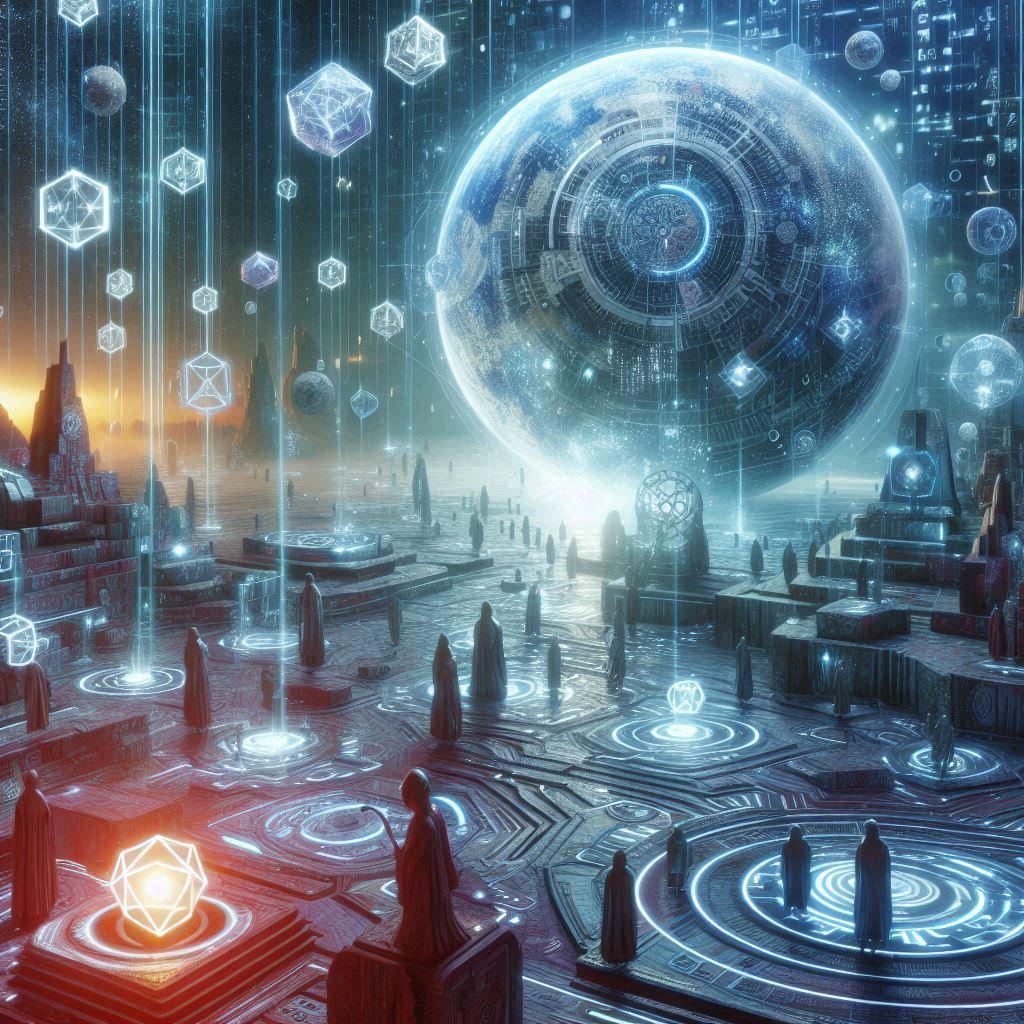 Kekdiva's tweet photo. A futuristic world where ancient symbols unlock hidden powers, guided by AI entities with mystical knowledge

#futureworld
#TechnoGlyph
#AIentities
#AI
#mystical
#hiddenpower

https://t.co/pbGpL74OuR https://t.co/e7DlW82O3n