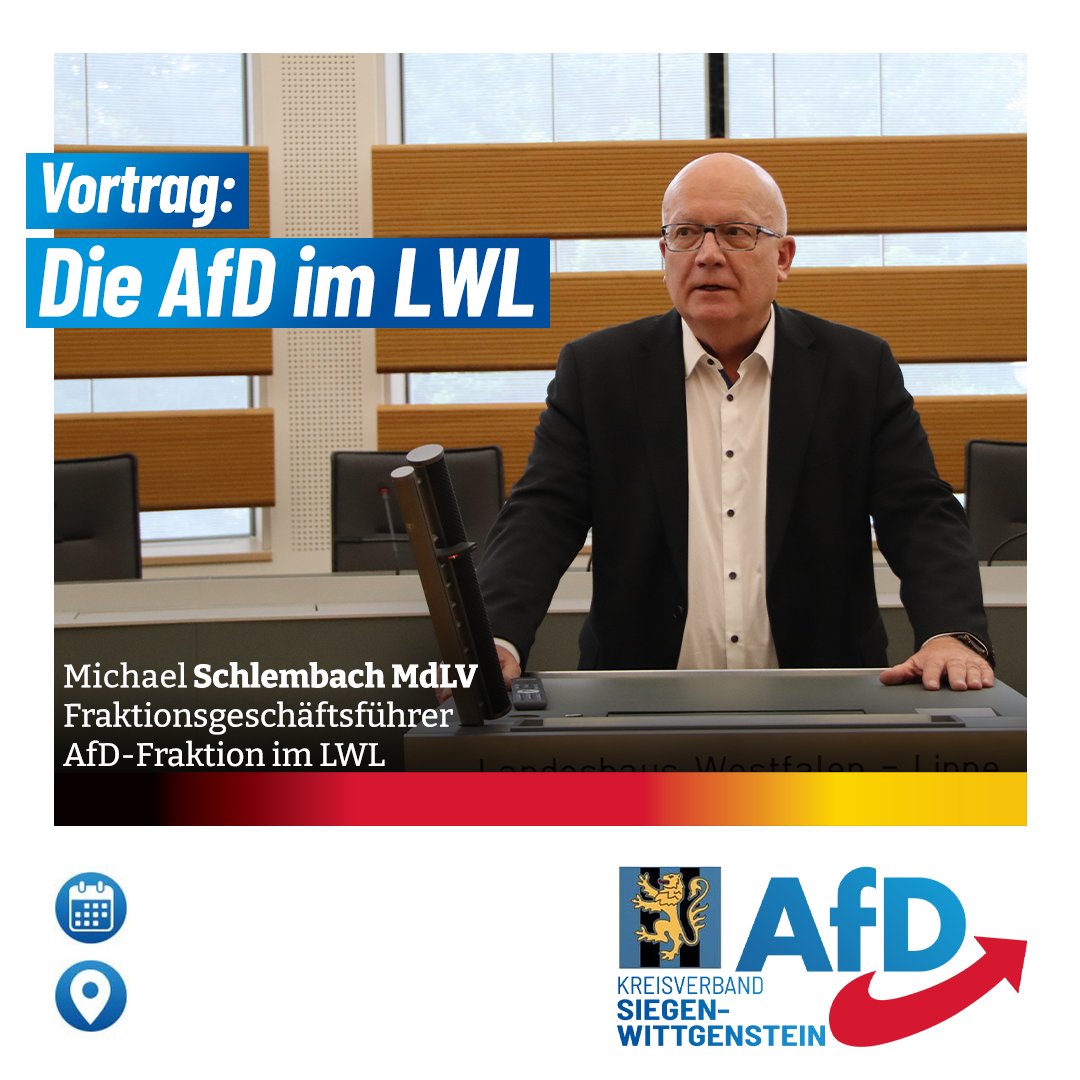 Vortrag für alle Interessierte in Arnsberg, Münster und OWL
#AfD #LWL