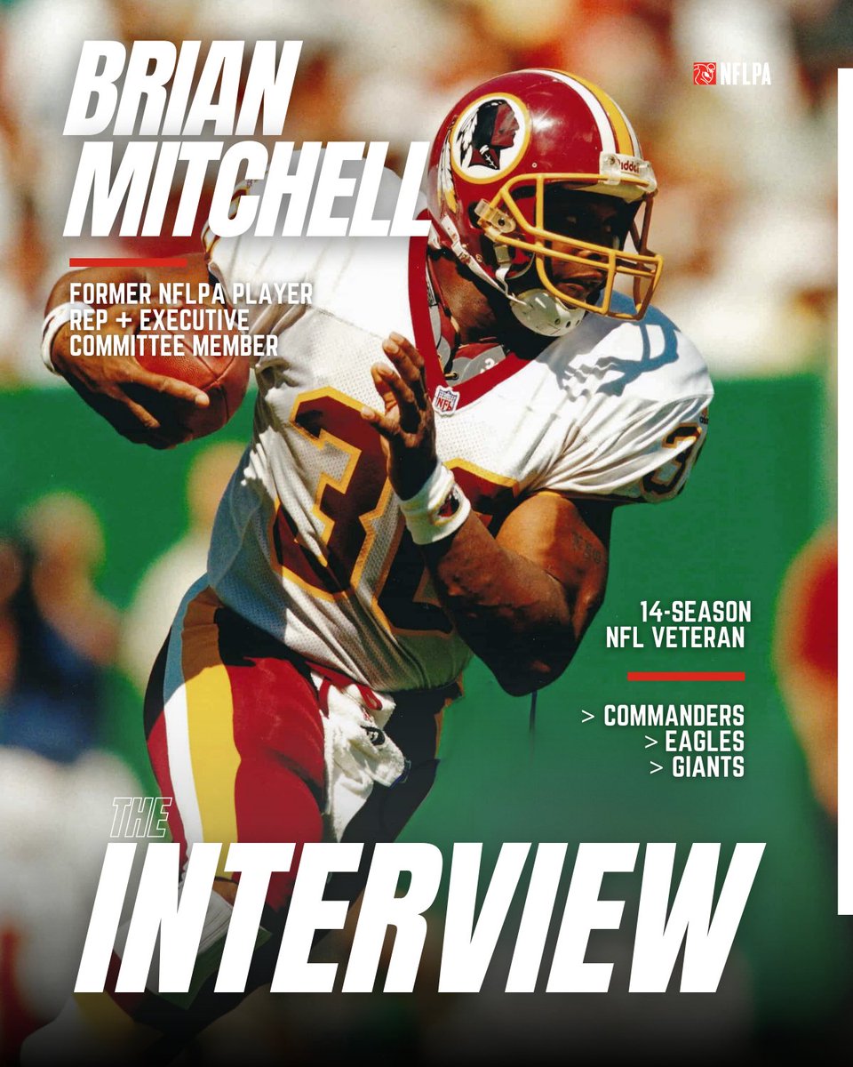 NFLPAFmrPlayers's tweet image. Check out #TheInterview, where we have insightful Q&amp;amp;A sessions with our former NFLPA player reps. We caught up with Brian Mitchell and he gave us insight into his life during and after football.

🔗 Read the full interview: nflpa.com/posts/catching…
