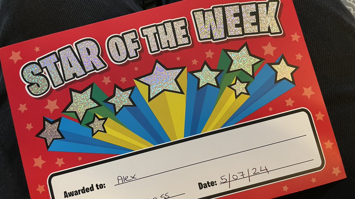 alexmac06's tweet image. Been building up my time in school this week after being poorly &amp;amp; my hospital stay💪 
And to finish the week off, I was awarded #StarOfTheWeek⭐️ in my class😎🦸🏻‍♂️#TiredNow .. only 2 more weeks of term left now though😢 #UsingMyVoice #SensoryStory #ConductiveEducation #TryingToWrite