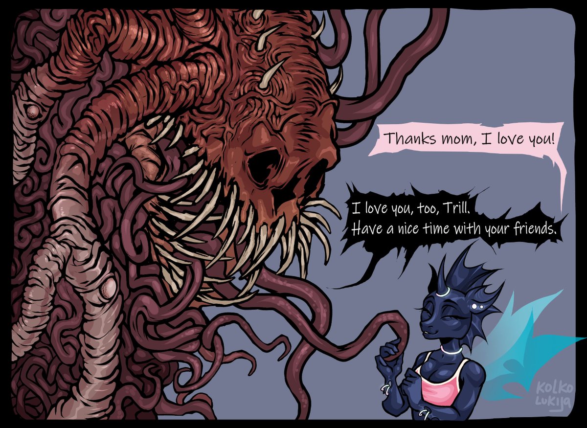 NotASpider (@not_a_spider) on Twitter photo Trill and her mom by Kolkolukija Trill and her mom by Kolkolukija