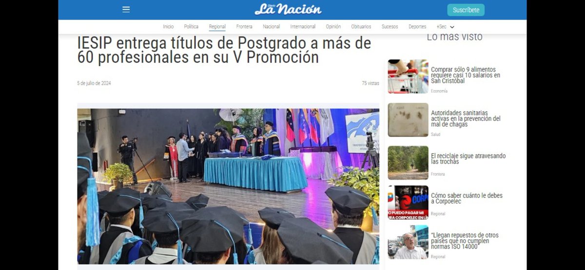 #5Julio Agradecemos al equipo de "Diario La Nación" por brindar cobertura al hecho noticioso académico de la región... ¡Gracias por mantenernos informados!
<a href="/lanacionweb/">Diario La Nación</a> <a href="/omairalabradorm/">Omaira Labrador💛💙❤️</a>
🎓🇻🇪

Nota ➡️🌐 lanacionweb.com/regional/iesip…

#Independencia #Vinotinto 
<a href="/Soledadmendezm/">Soledad Méndez Márquez</a>