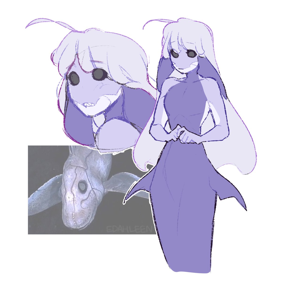 A fish lady from my fish lady collection: Ghost shark🦈