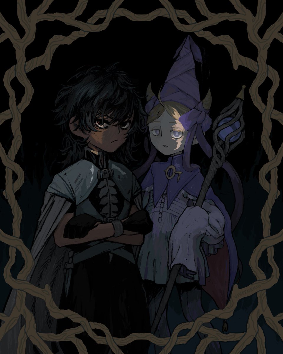 vivithekid's tweet photo. HAPPY WHA ANIME DAY !!!!

to celebrate here’s the second version of a coustas and ininia fanart i did last year and forgot to post!!! #witchhatatelier #Δ帽子 https://t.co/96PLWwryq8