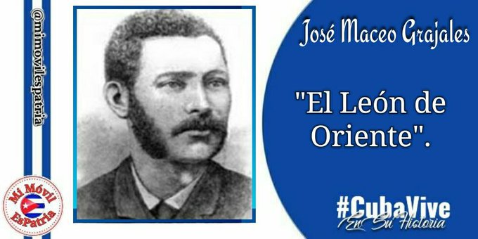 AdaCmkc's tweet image. José Maceo Grajales   con solo 19 años comienza su carrera militar en la Guerra de los Diez Años, ascendiendo desde soldado a coronel, grado que se le otorgó tras la Protesta de Baraguá.
Aniversario 128 de la caída en combate
#TenemosMemoria 
#SantiagoDeCuba 
@LaCmkc