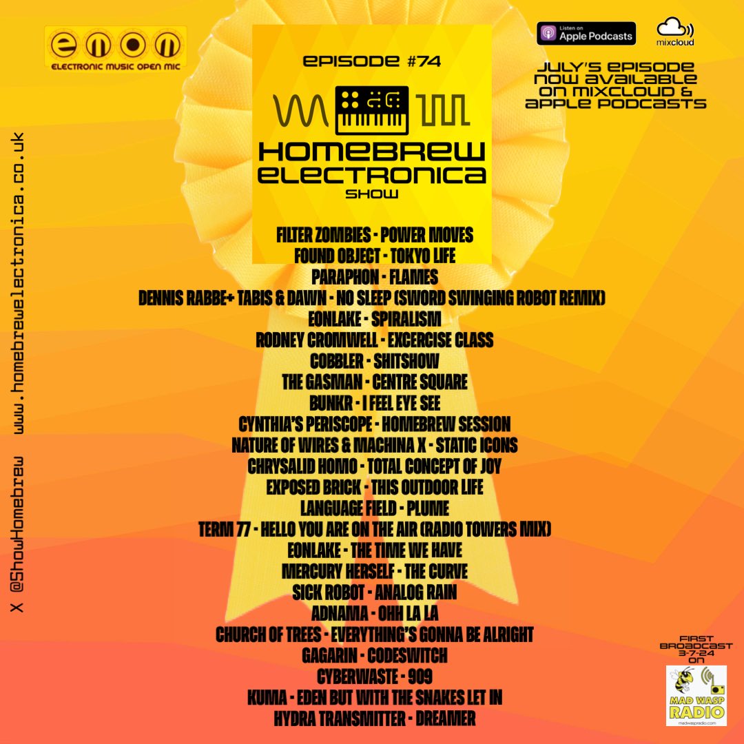 HomeBrew Electronica Show (@showhomebrew) on Twitter photo #74 Homebrew’s Big Manifesto Mix 🤩Available NOW on Mixcloud / Apple Podcasts with @CynthiasPerisco <a href="/eonlake/">eonlake</a> <a href="/MusicObject/">FoundObjectMusic</a> <a href="/DeepDownDirtyRL/">DEEPDOWNDIRTY</a> @robot_rocker <a href="/Cobbler_uk/">Cobbler</a> <a href="/BUNKR303/">BUNKR</a> @M_A_C_H_I_N_A_x <a href="/ChrysalidHomo/">Chrysalid HOMO</a> <a href="/mersey_synth/">EB</a> <a href="/SickRobot1980/">Liam White (Sick Robot)</a> <a href="/adnamamusic/">Adnama</a> +More mixcloud.com/homebrewelectr… #74 Homebrew’s Big Manifesto Mix 🤩Available NOW on Mixcloud / Apple Podcasts with @CynthiasPerisco <a href="/eonlake/">eonlake</a> <a href="/MusicObject/">FoundObjectMusic</a> <a href="/DeepDownDirtyRL/">DEEPDOWNDIRTY</a> @robot_rocker <a href="/Cobbler_uk/">Cobbler</a> <a href="/BUNKR303/">BUNKR</a> @M_A_C_H_I_N_A_x <a href="/ChrysalidHomo/">Chrysalid HOMO</a> <a href="/mersey_synth/">EB</a> <a href="/SickRobot1980/">Liam White (Sick Robot)</a> <a href="/adnamamusic/">Adnama</a> +More mixcloud.com/homebrewelectr…