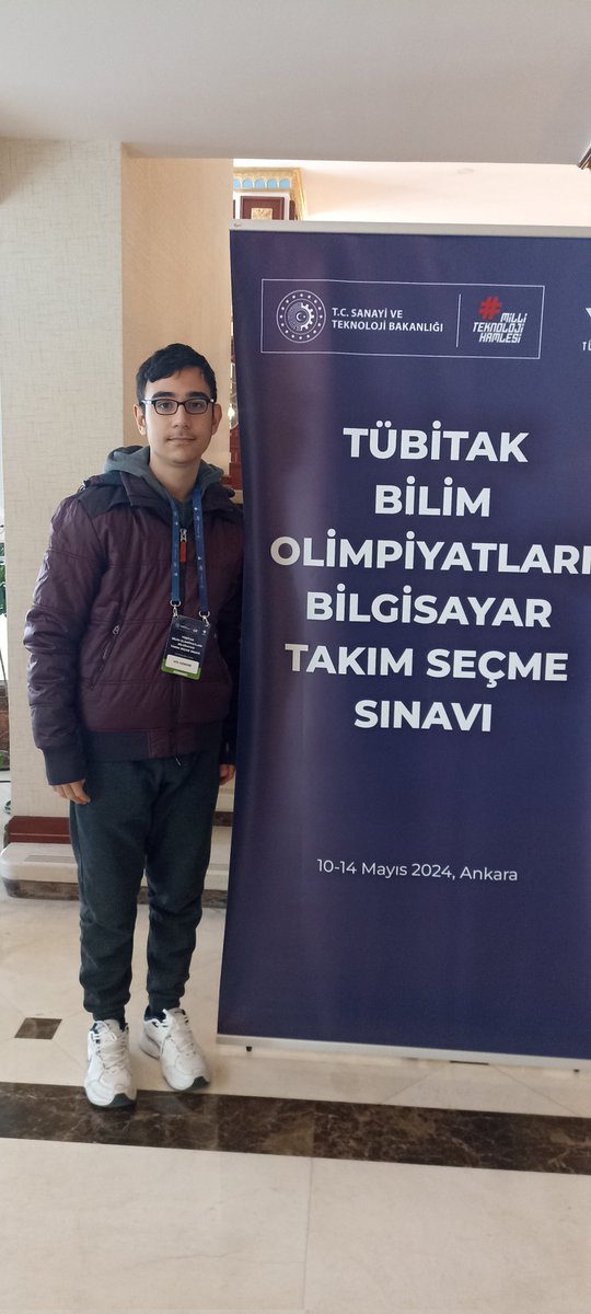 Bu sene ülkemizi Avrupa Genç Bilgisayar Olimpiyatlarında temsil edecek Milli Takımda yer alan oğlum, 32.TÜBİTAK Bilim Olimpiyatları ilk aşamasını geçerek üst üste beşinci kez Yaz okuluna davet edildi.Emegi olan tüm öğretmenlerimize teşekkür ediyorum.
<a href="/Tubitak/">TÜBİTAK</a> <a href="/OFUrsavas/">Ömer Faruk Ursavaş</a> <a href="/EnkaATL/">ENKA Schools Kocaeli</a>