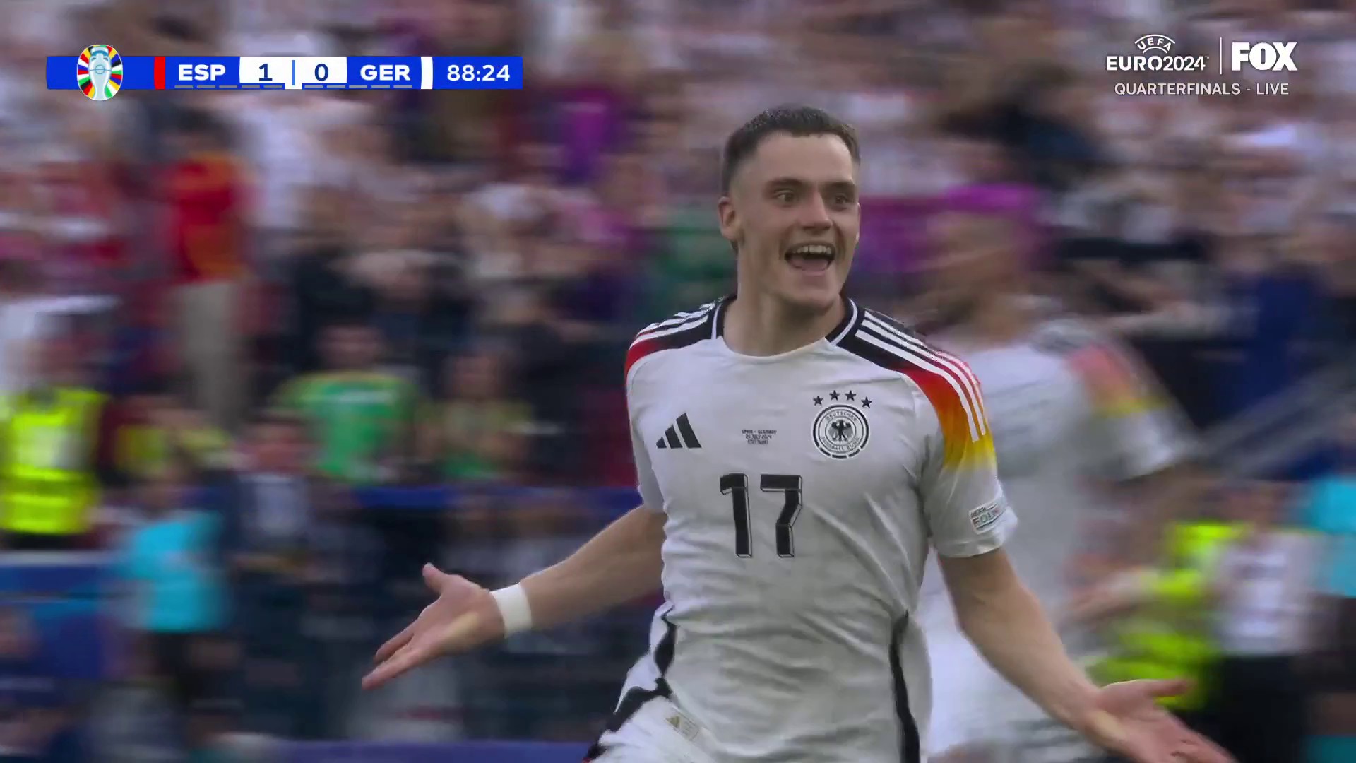 GERMANY FINDS THE EQUALIZER 🇩🇪Florian Wirtz finds the back of the net in the 89th minute 🔥