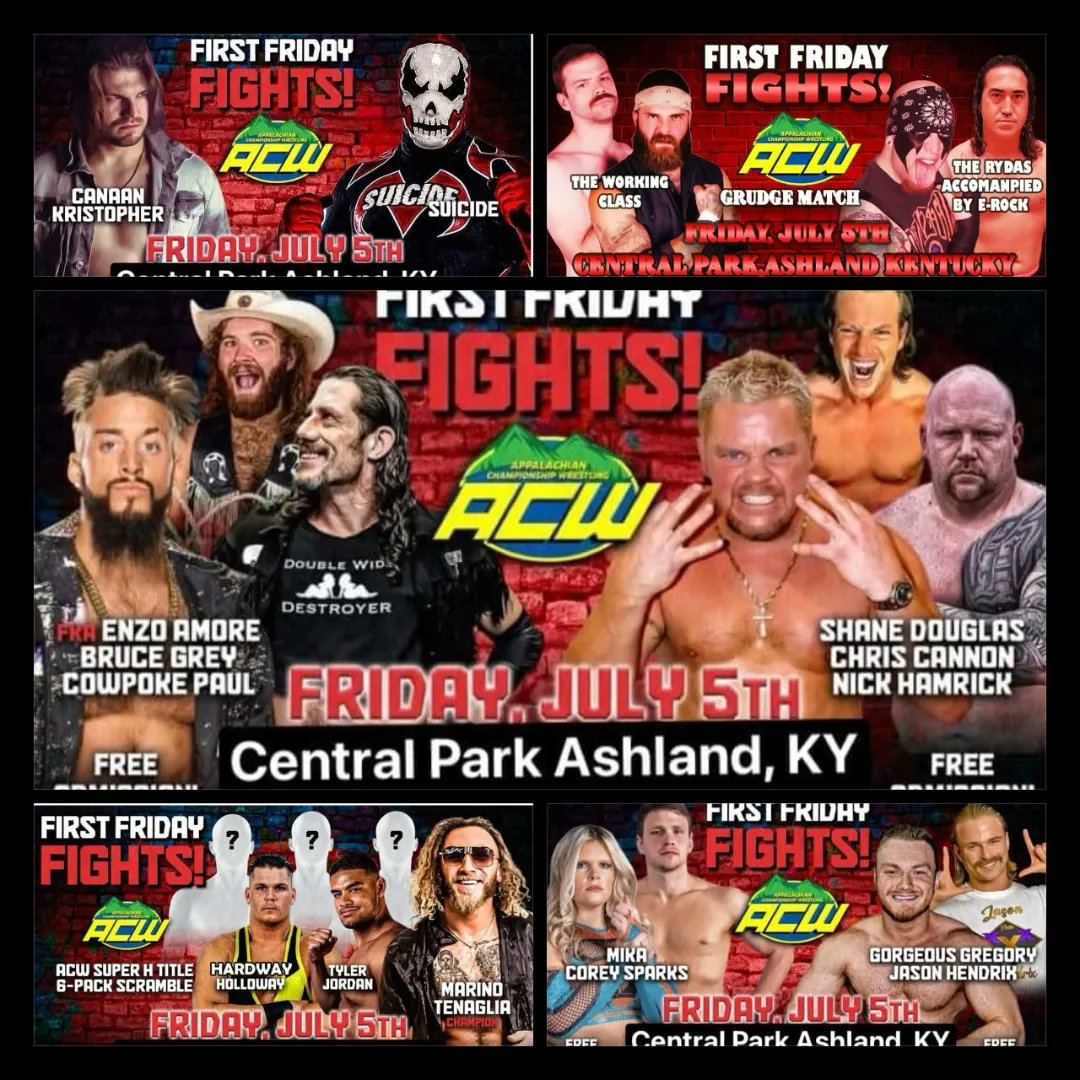 The card is stacked tonight 
We got all the stars pulling up 
Meet Former WWE Superstar Enzo
Meet ECW Legend Shane Douglas 
Meet TNA X-Division Star Suicide 
Ashland KY, we bout to turn up 
And you already know the vibes 🪬 🐉
#RunUpGetDoneUp 
#BlackDragonKlick
#ACW