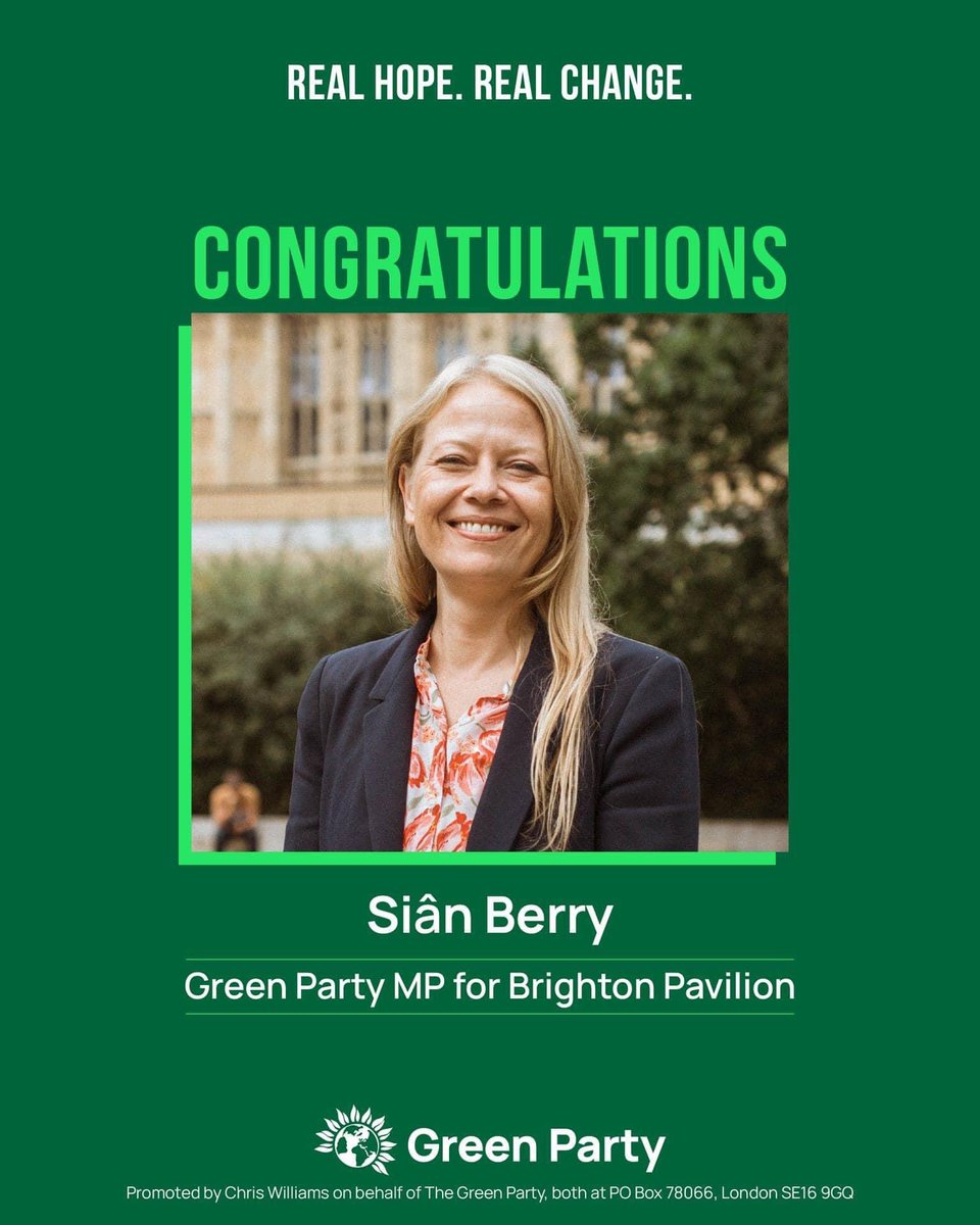 Isle of Man Green Party / Partee Glass Vannin (@green_iom) on Twitter photo 4 Green MPs elected in the UK
💚💚💚💚 History made
Congratulations, <a href="/TheGreenParty/">The Green Party</a> !
Jeant dy mie / well done, <a href="/carla_denyer/">Carla Denyer</a>, <a href="/sianberry/">Sian Berry</a>, <a href="/AdrianRamsay/">Adrian Ramsay MP</a>, <a href="/EllieChowns/">Ellie Chowns</a> 💚
Interested in the Green Party in the Isle of Man? See ⤵️
greenparty.im/take-action 4 Green MPs elected in the UK
💚💚💚💚 History made
Congratulations, <a href="/TheGreenParty/">The Green Party</a> !
Jeant dy mie / well done, <a href="/carla_denyer/">Carla Denyer</a>, <a href="/sianberry/">Sian Berry</a>, <a href="/AdrianRamsay/">Adrian Ramsay MP</a>, <a href="/EllieChowns/">Ellie Chowns</a> 💚
Interested in the Green Party in the Isle of Man? See ⤵️
greenparty.im/take-action