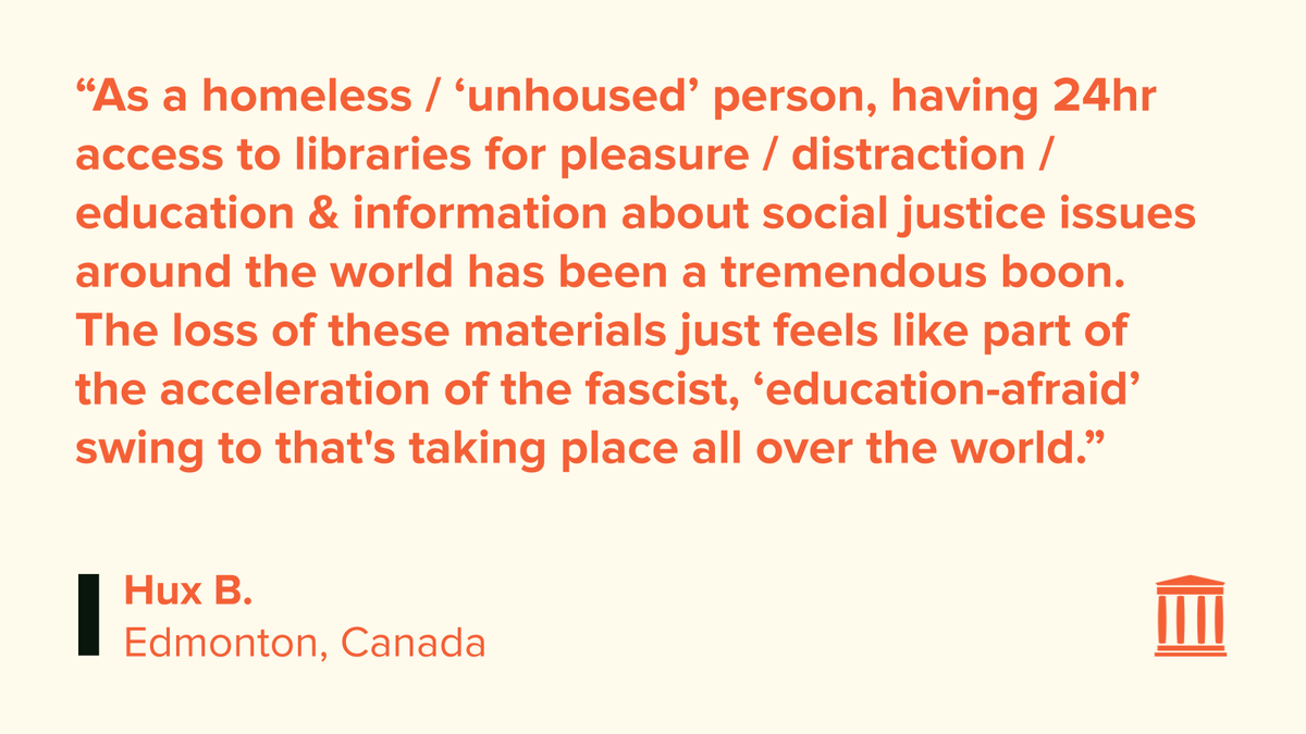 internetarchive's tweet photo. People from all walks of life shared what losing access to 500,000+ books means to them. What's your story? Join us in asking publishers to restore access by sharing this post, commenting, and signing the open letter: https://t.co/UORy8pcM0L #LetReadersRead https://t.co/OZ7LAlTvkN