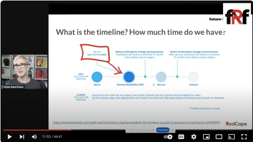 Be sure to watch Ep. 2 New Outlook Part 2 Q&amp;A on futurereadyfriday.com . Vickie Sokol Evans answers viewers questions to help you transition from the Classic Outlook to the New Outlook with confidence! We look forward to seeing you next week at 10:30 AM CT!