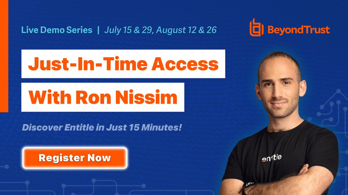 aschuett's tweet photo. Have you experienced the 𝘱𝘰𝘸𝘦𝘳 of Entitle Just-In-Time access yet? Take a look at Entitle! https://t.co/LtbAhTTLa3