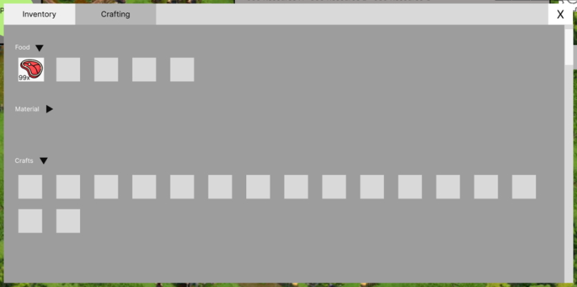 SquirrelcraftG's tweet photo. Inventory menu mockup, any thoughts? :) https://t.co/Xk6LtvX2uk