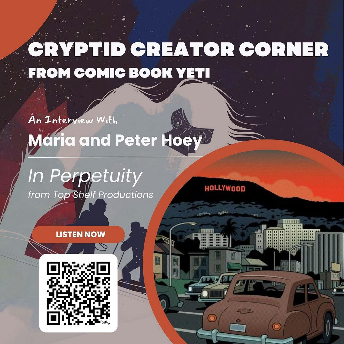 *comic podcast reco* for your holiday weekend:

We had a great conversation with the wonderful <a href="/jimmygaspero/">Jimmy Gaspero</a> from <a href="/ComicBookYeti/">Lo the Comic Book Yeti</a> on the occasion of our latest graphic novel, IN PERPETUITY (<a href="/topshelfcomix/">Top Shelf Productions</a> )

Listen here: cryptidcreatorcorner.com/episode/maria-…