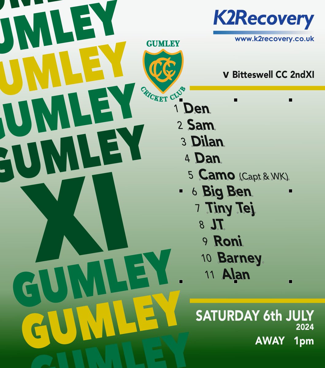 Despite having 8, then 11, then 10, now 11 players and apparently some 🏴󠁧󠁢󠁥󠁮󠁧󠁿 match going on tomorrow, we travel to Bitteswell to start the second half of the league season. #dantheman #BringItHome Play well boys. 💚💛💚💛