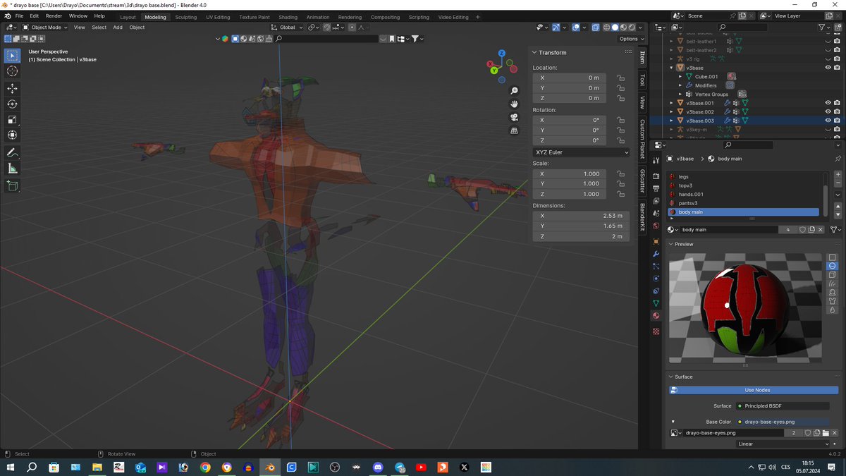 DrayoRyuune's tweet photo. Trying to work on some modeling, reediting the UV is messy after i updated my base  #3DBlender #lowpoly #MMD #UTAU #sfwart #furart #furryart #art #utauloid #utauloids #animaloid #animaloids #furryutau #furloid #furloids #竜音ドラヨ #DrayoRyuune #RyuuneDorayo #獣人UTAU #UTAU獣人 https://t.co/XR6968TR1z