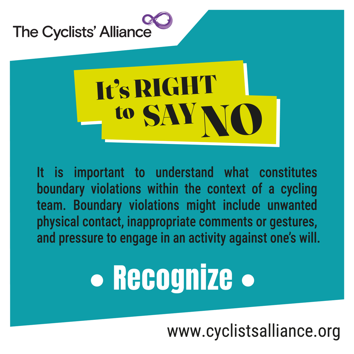 cyclistsalliance.org/tca-its-right-… #ItsRightToSayNo