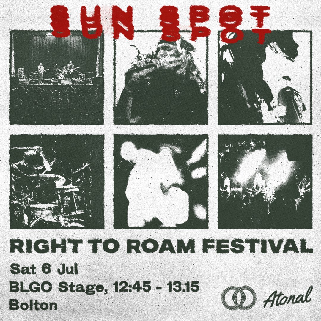 SUN SPOT (@thebandsunspot) on Twitter photo Tomorrow we make our Bolton debut for day 2 of <a href="/righttoroamfest/">Right To Roam Festival Bolton</a> alongside a bunch of legends including @ToodlesBand, <a href="/yourguestsinger/">Guest Singer</a>, <a href="/wearecoachparty/">🤍 Coach Party 🤍</a> & more ✨
Stoked to share some new music with ya 🖤
SAT 6 JUL
BLGC STAGE, 12:45 - 13:15
Tickets: shorturl.at/aBRn4 Tomorrow we make our Bolton debut for day 2 of <a href="/righttoroamfest/">Right To Roam Festival Bolton</a> alongside a bunch of legends including @ToodlesBand, <a href="/yourguestsinger/">Guest Singer</a>, <a href="/wearecoachparty/">🤍 Coach Party 🤍</a> & more ✨
Stoked to share some new music with ya 🖤
SAT 6 JUL
BLGC STAGE, 12:45 - 13:15
Tickets: shorturl.at/aBRn4