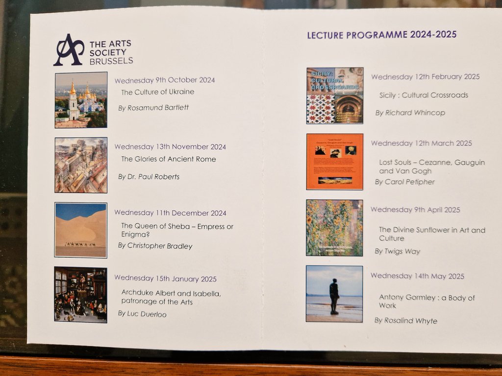 TASBrussels's tweet photo. Our new programme of lectures is available. Early bird membership is 90 euros until the end of September 2024. Don't hesitate to join, you will meet like-minded art lovers. https://t.co/FwYEGJJjVW