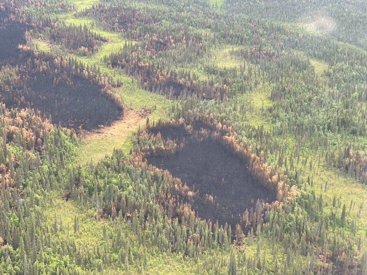 KatmaiNPS's tweet photo. Regular monitoring of two park wildfires reveals that neither is growing significantly or posing an immediate threat to life or property. American Creek fire is 4,650 acres burning south of Nonvianuk Lake. Naknek Lake fire is 26 acres &amp; nine miles west of Dumpling Mountain. https://t.co/inSHfL8aJX