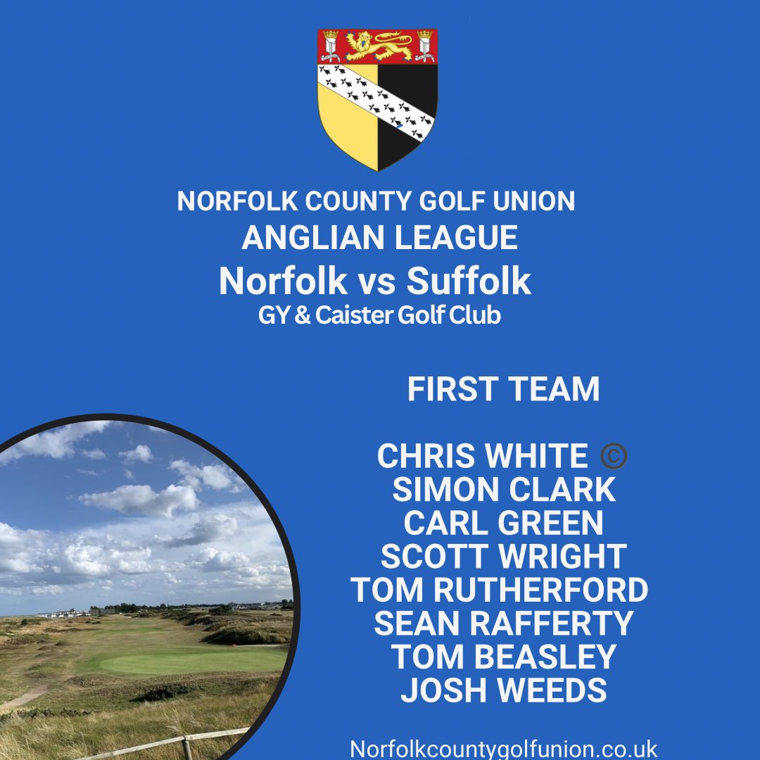 NCGU1908's tweet image. **Team News**

This Sunday, our men’s teams face off against @UnionSuffolk in the league derby, both our sides eager to kickstart their season as we reach the midway point.

First Team (Home) @GY_CaisterGolf 
Second Team (Away) @dissgolfclub 

Come out and show your support!