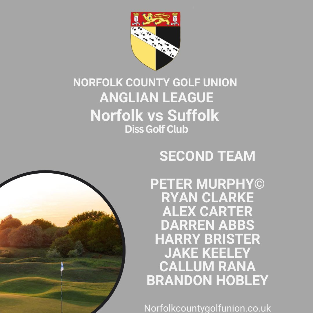 NCGU1908's tweet image. **Team News**

This Sunday, our men’s teams face off against @UnionSuffolk in the league derby, both our sides eager to kickstart their season as we reach the midway point.

First Team (Home) @GY_CaisterGolf 
Second Team (Away) @dissgolfclub 

Come out and show your support!