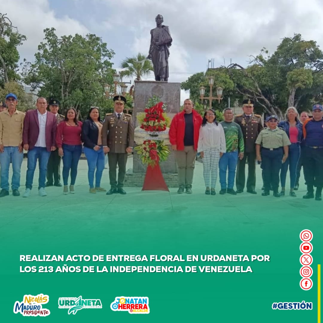 A 213 años de la firma de la Declaración de la Independencia de Venezuela, el alcalde <a href="/JonatanAHerrera/">Jonatan A. Herrera</a>, en nombre del presidente <a href="/NicolasMaduro/">Nicolás Maduro</a>, y del gobernador, <a href="/HectoRodriguez/">Héctor Rodríguez C.</a>, rindieron honores a los protagonistas de aquella gesta histórica con la entrega de ofrenda floral.