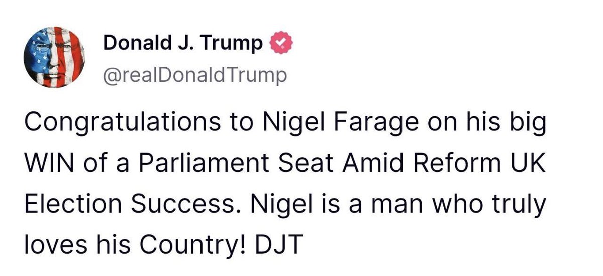 Thank you Donald Trump.