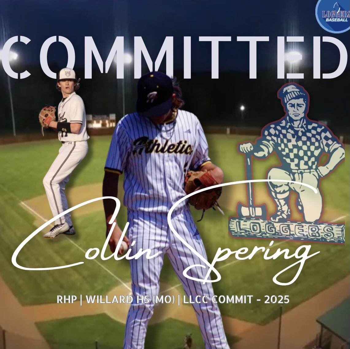 Collin Spering (@collinspering) on Twitter photo Excited to announce my commitment to continue my baseball career and education <a href="/LincolnLand/">Lincoln Land Community College</a>, I’d like to thank my family coaches and friends for making it possible <a href="/LPetzoldtLLCC/">Levi Petzoldt</a> <a href="/loggerbaseball/">Lincoln Land Baseball</a> <a href="/ScottMcGee8/">Scott McGee</a> <a href="/KeatonPresley/">Keaton Presley</a> <a href="/Trebow2/">Trevor Bowling</a> Excited to announce my commitment to continue my baseball career and education <a href="/LincolnLand/">Lincoln Land Community College</a>, I’d like to thank my family coaches and friends for making it possible <a href="/LPetzoldtLLCC/">Levi Petzoldt</a> <a href="/loggerbaseball/">Lincoln Land Baseball</a> <a href="/ScottMcGee8/">Scott McGee</a> <a href="/KeatonPresley/">Keaton Presley</a> <a href="/Trebow2/">Trevor Bowling</a>