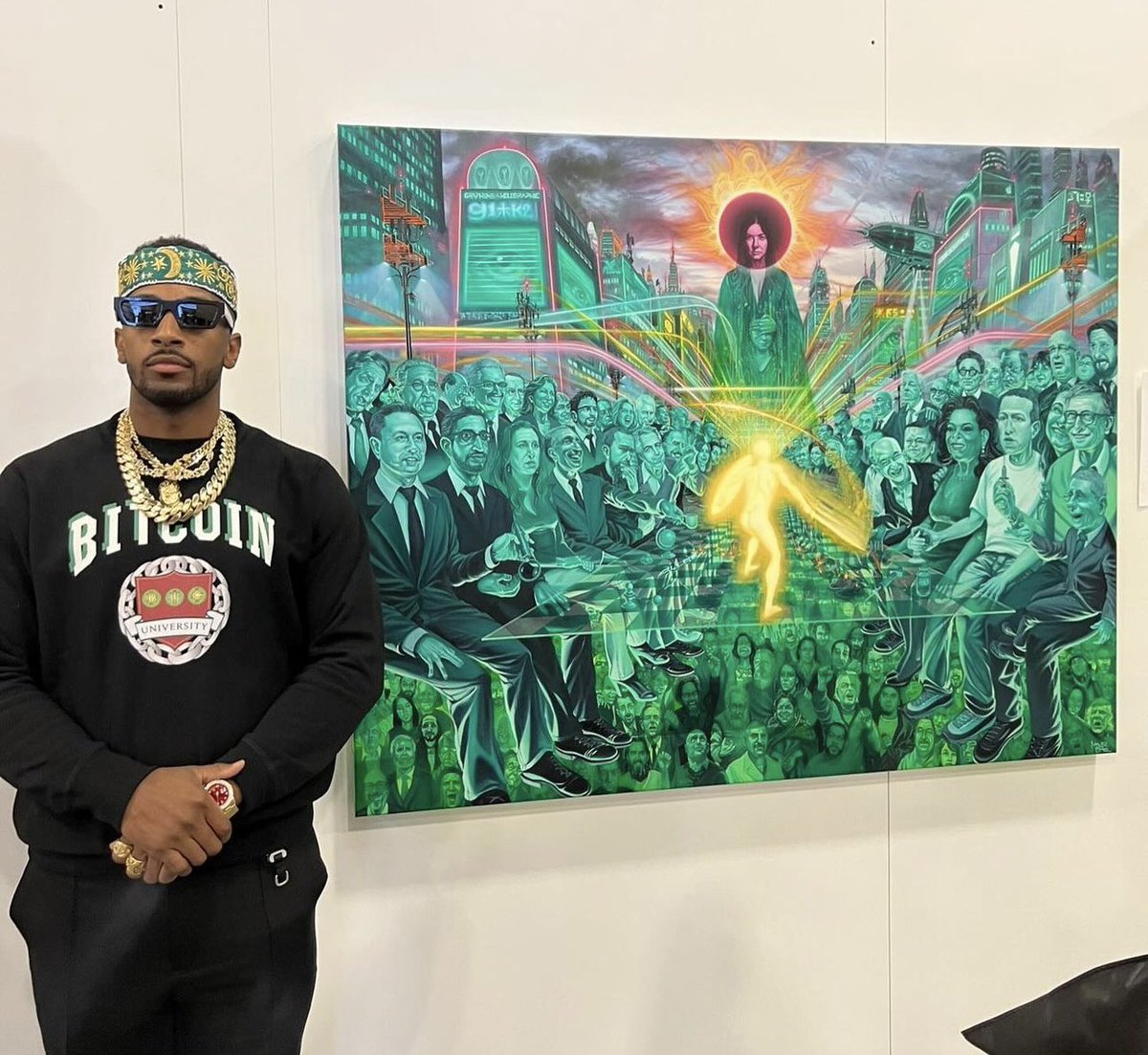 mearone's tweet photo. @TheBitcoinConf has been a great gathering of intellects who’ve shared interest in my allegorical paintings. @19keys_ thanks for taking notice ✊🏼✊🏽✊🏾✊🏿 #destroyyourillusions https://t.co/66U2mIrEMA