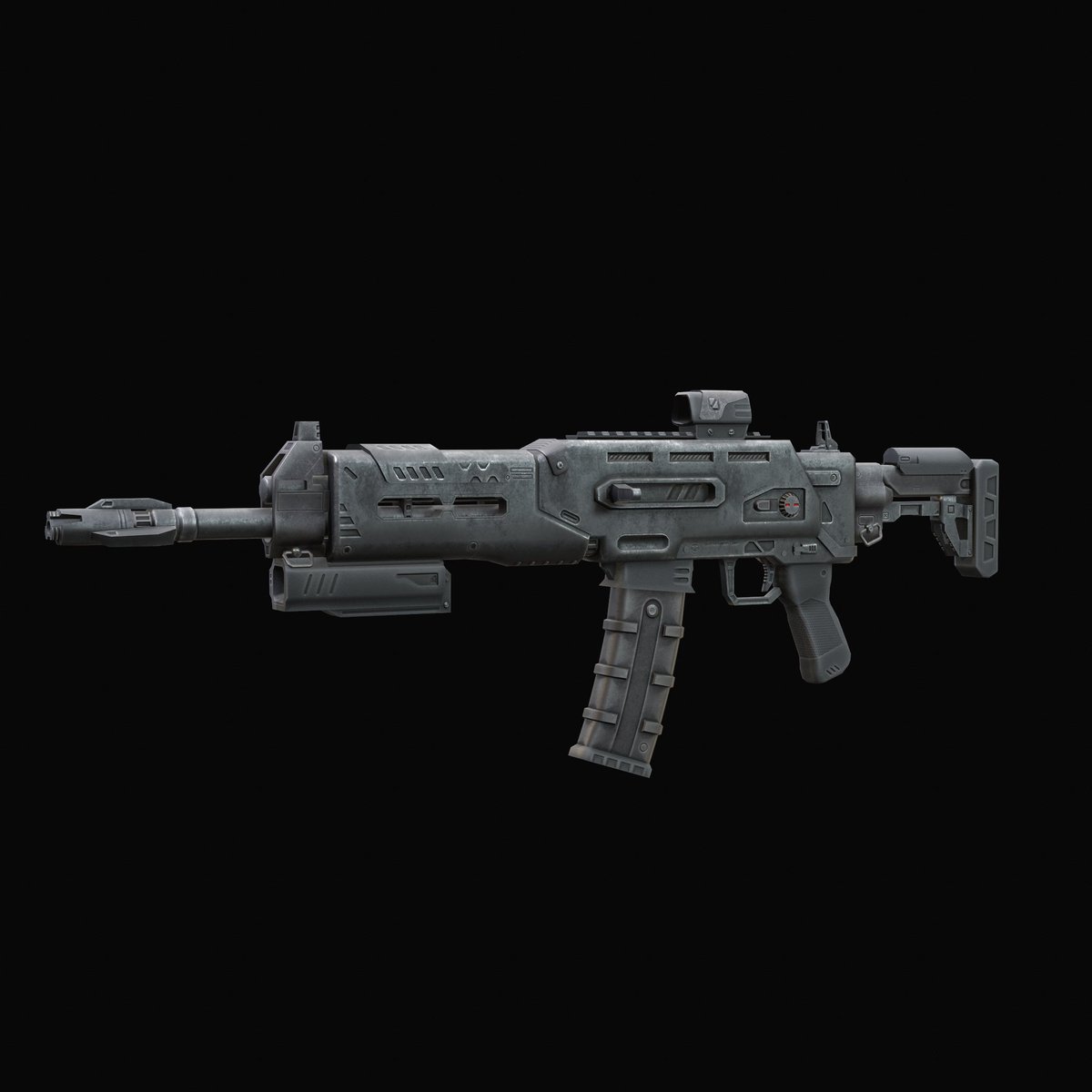 Slayver7's tweet photo. Sci-fi Rifle "Minotaurus". https://t.co/eVaJ1GO186