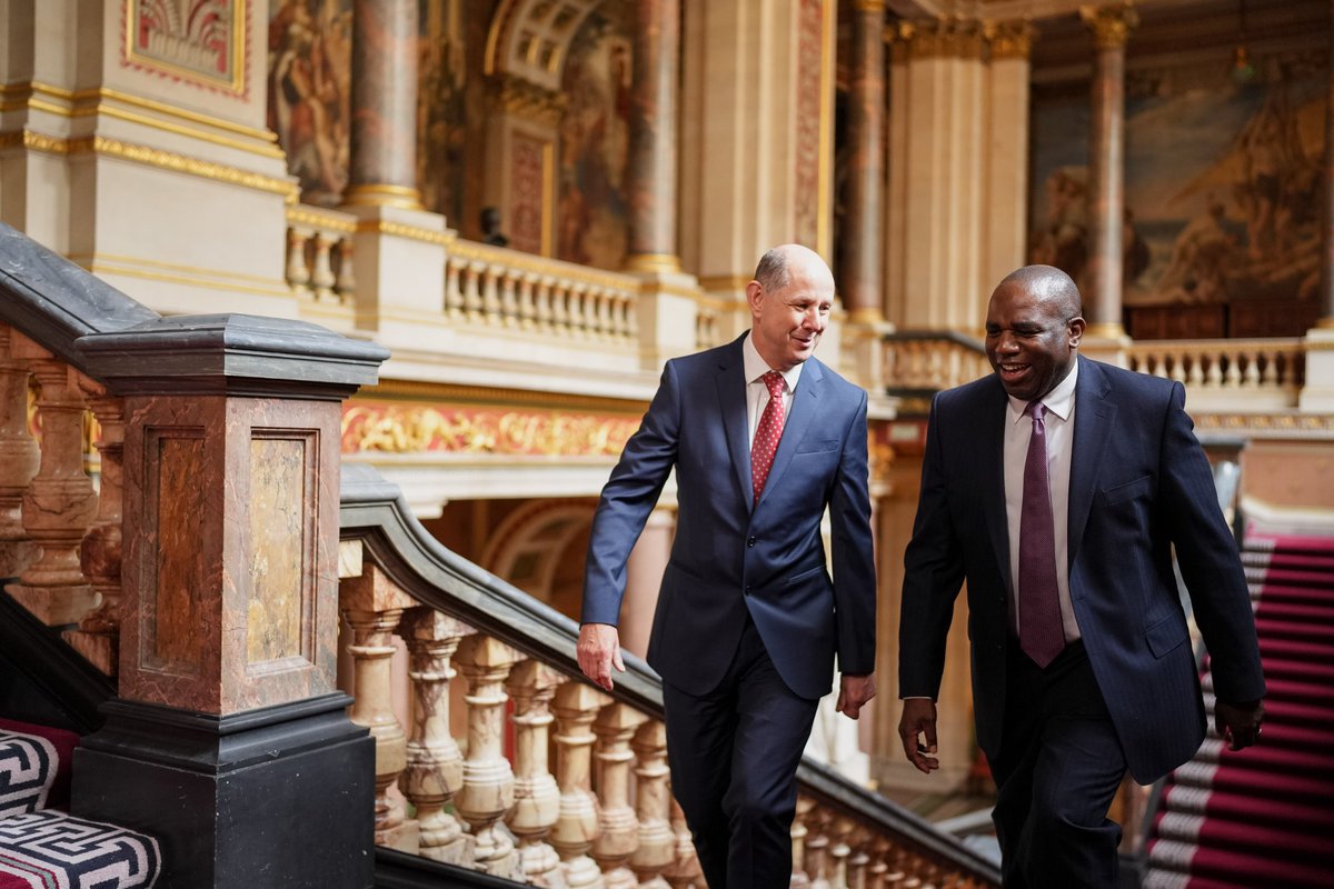 PhilipRBarton's tweet image. Delighted to welcome @DavidLammy to @FCDOGovUK as our new Foreign Secretary.