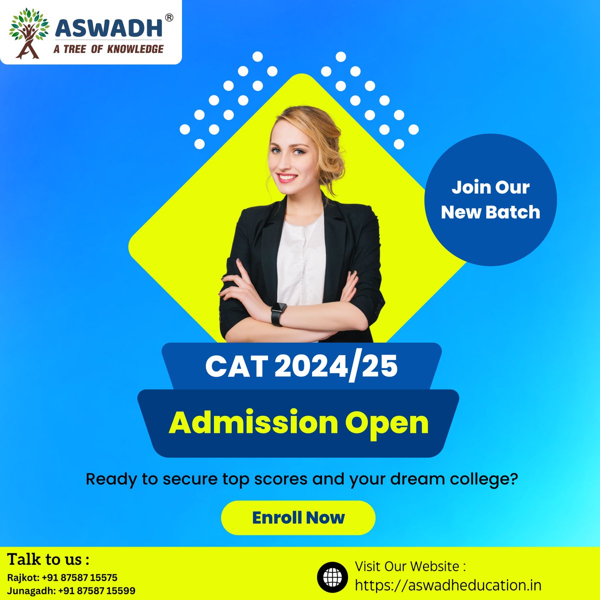 aswadheducation's tweet image. Admission open For 2024

MBA/MCA Entrance Exams : 
CAT | MAT | CMAT 
XAT | SNAP | ATMA

Rajkot: 87587 15575
Junagadh : 87587 15599

#catexam #matexam #cmatexam #xatexam #snapexam #entranceexams #rajkot #junagadh #examguide #bschooladmission #collegeadmission
