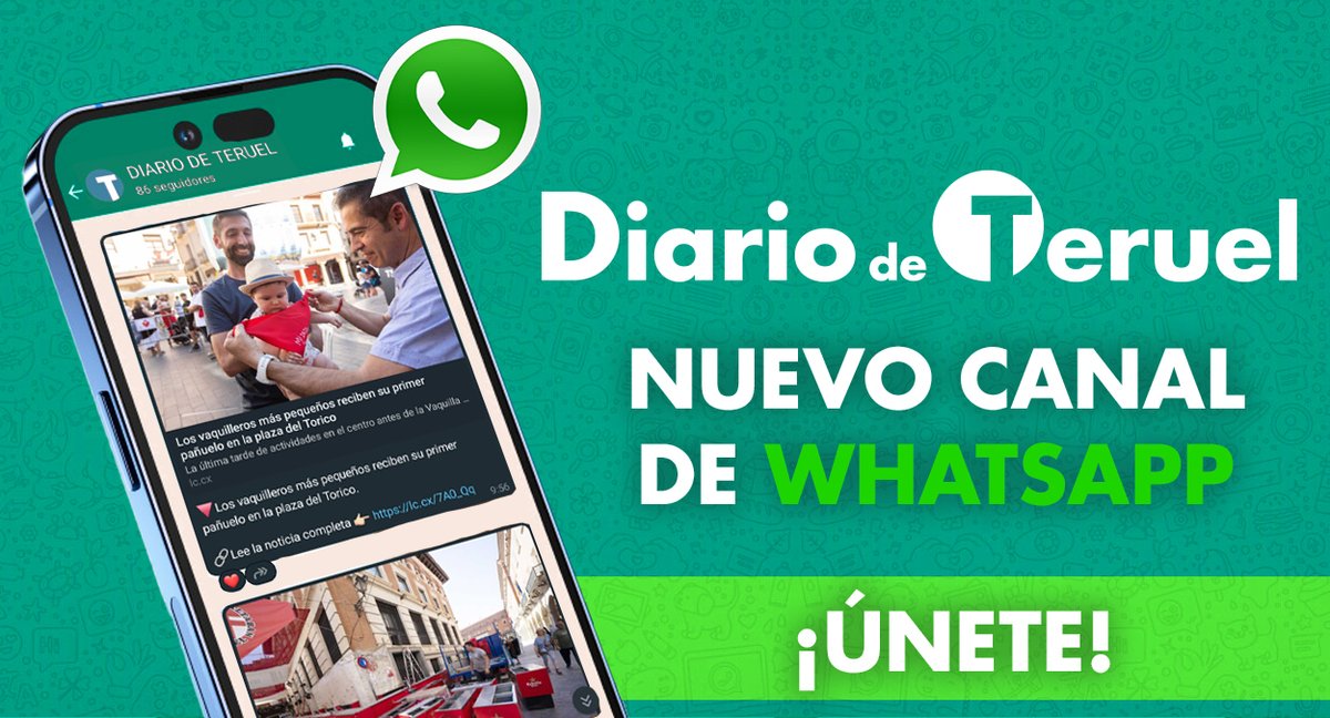 Sigue el canal de DIARIO DE TERUEL en WhatsApp whatsapp.com/channel/0029Va…