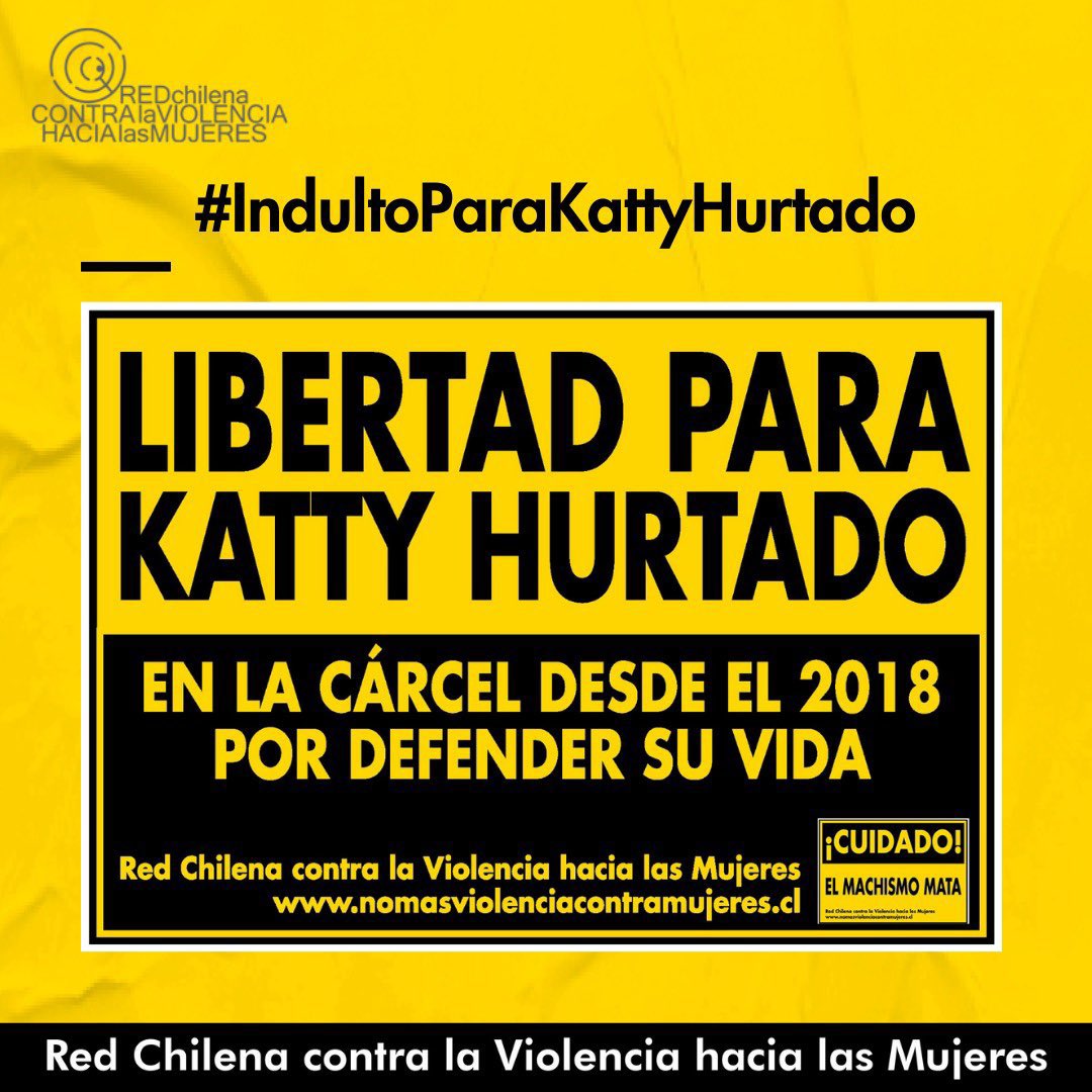 KattyHurtado está en la cárcel desde mayo de 2018 por defender su vida. Presidente <a href="/GabrielBoric/">Gabriel Boric Font</a> el #IndultoParaKattyHurtado es justicia y reparación para todas las sobrevivientes de violencia.  Escuche a las expertas del <a href="/MESECVI/">MESECVI-OEA CEVI</a>!