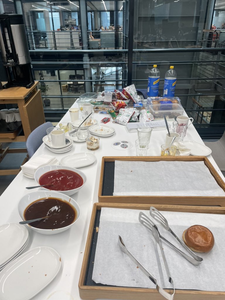 charmiddle's tweet image. The FT newsroom on election results day looks like the aftermath of a frat party