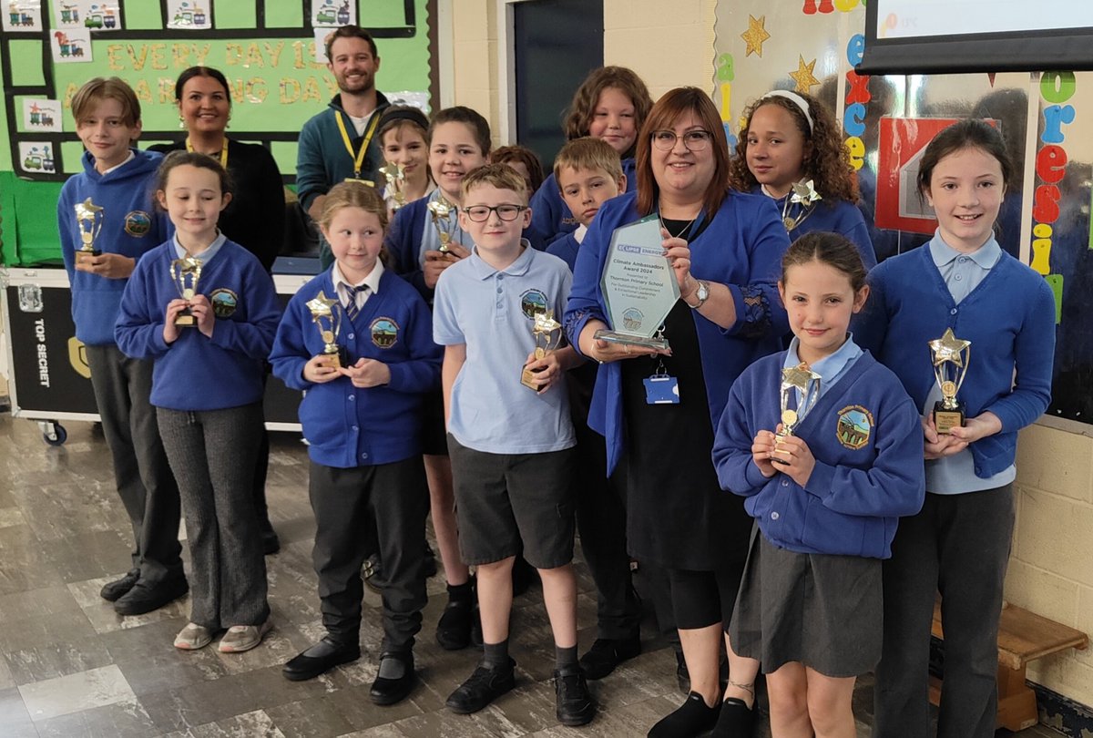 DebbieNeale's tweet image. Very proud today to receive an award for the work of our climate ambassadors from @EclipseEnergyUK.  The trophy says it all. Plus check out the video of their work. youtu.be/gwgO7Xv320A?si…