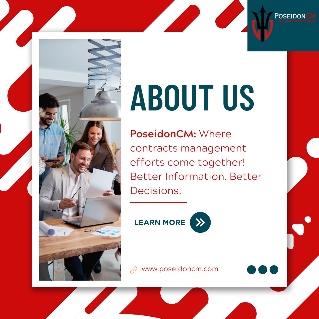 TridentContMgmt's tweet image. PoseidonCM:  Where contracts management efforts come together! Better Information.  Better Decisions. PoseidonCM is easy to use and affordable.

CLICK HERE FOR FREE DEMO : calendly.com/tsteiner/15min

#ContractManagement #PoseidonCM #TridentTeam #IndustryExperience