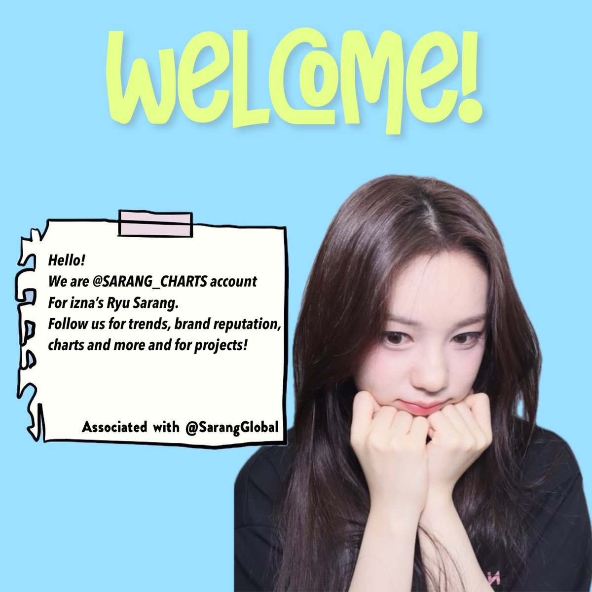 [📢] Hello! We are @SARANG_CHARTS an account for izna’s member #RYUSARANG.

We will follow #SARANG’s brand reputation, sales, trends and many more info.

We will be also doing projects for her here too, please follow us for more!

#유사랑 #RYUSARANG #이즈나 #IZNA