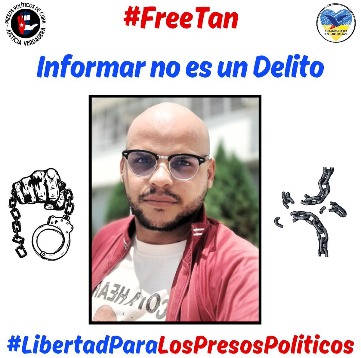 BettyFreeCuban's tweet photo. Actualización. @joseraul86 ha confirmado que se llevaron a nuestro hermano @JLperiodista96 en una patrulla. ¡No lo dejemos solo!
.
#FreeTan #CubaEstadoTerrorista https://t.co/2jMeuAbhja